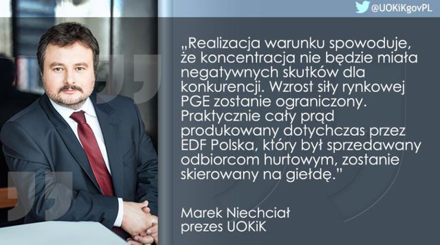 Jest warunkowa zgoda na przejęcie EDF Polska przez PGE