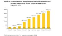 Liczba ukraińskich jednoosobowych działalności gospodarczych w Polsce