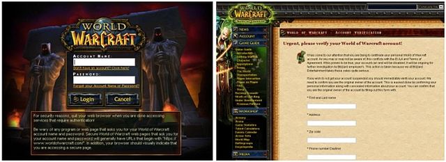 Gry MMORPG: phisherzy atakują World of Warcraft