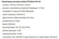 Specyfikacja ZTE Blade VEC 4G