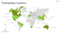 Rysunek 1. Mapa przedstawiające kraje biorące udział w badaniu Global Banking Apps