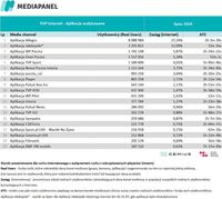 TOP20 audytowanych aplikacji, z których korzysta najwięcej internautów