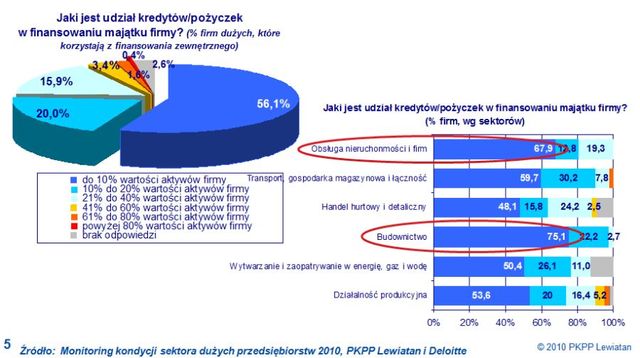 Duże firmy a zapotrzebowanie na kredyty w 2010 r.