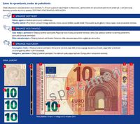 Zabezpieczenia banknotu 10 euro z serii „Europa”