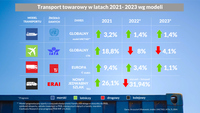 Transport towarowy w latach 2021-2023 wg modeli