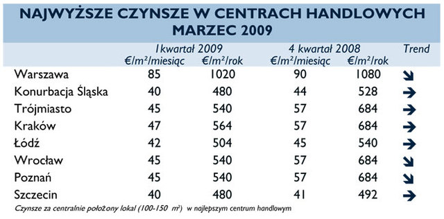 Centra handlowe w Polsce I-III 2009