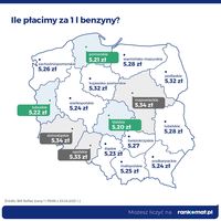 Ile placimy za 1 l benzyny?