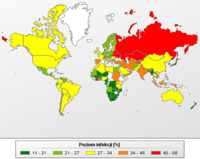 Ryzyko infekcji online na całym świecie, I kwartał 2012 r.