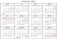 Długie weekendy - kalendarz 2023
