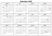 Kalendarz świąt 2025