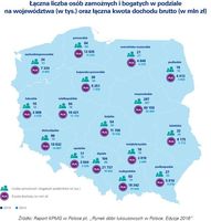 Liczba osób zamożnych i bogatych w podziale na województwa