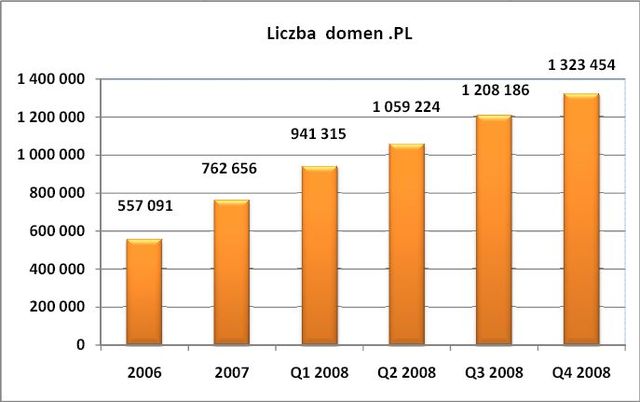 Rejstracja domen .pl w 2008 roku
