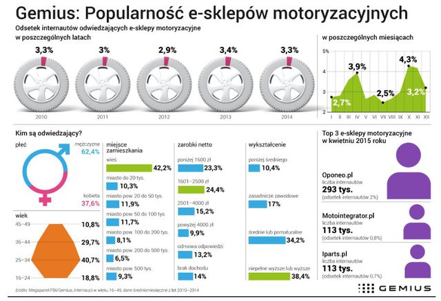 Polscy internauci w e-sklepach motoryzacyjnych
