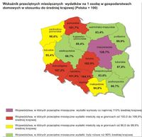 Wskaźnik przeciętnych miesięcznych wydatków na 1 osobę