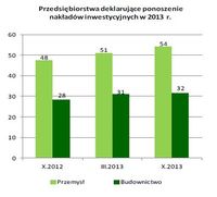 Przedsiębiorstwa deklarujące ponoszenie nakładów inwestycyjnych w 2013 r.