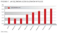Tak zmienia się liczba dłużników w Polsce