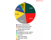 Top 100 organizacji stanowiących najczęstszy cel phisherów, według kategorii 