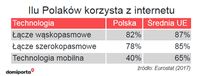 Ilu Polaków korzysta z internetu?