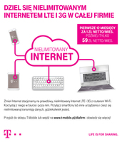 Internet T-Mobile dla firm z możliwością współdzielenia