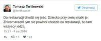 Tweet Tomasza Terlikowskiego