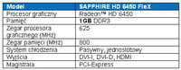 SAPPHIRE Radeon HD 6450 FleX - specyfikacja
