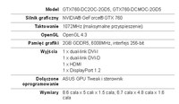 ASUS GeForce GTX 760 DirectCU - specyfikacja