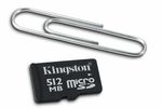Kingston: karty microSD 512 MB