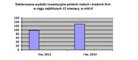 Deklarowane wydatki inwestycyjne polskich małych i średnich firm  w ciągu najbliższych 12 miesięcy, 