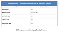 Krajowe banki -  możliwe kredytowanie w walutach obcych