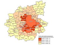 Średnie saldo kredytów mieszkaniowych - aglomeracja warszawska