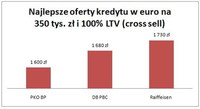 Najlepsze oferty kredytu w euro na 350 tys. zł i 100% LTV