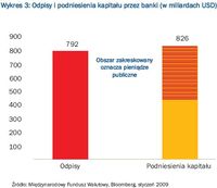 Odpisy i podniesienia kapitału przez banki (w miliardach USD)