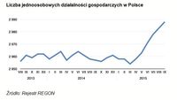 Liczba jednoosobowych działalności gospodarczych w Polsce