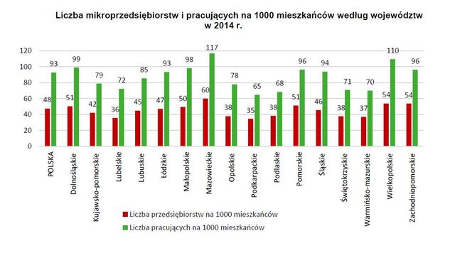 Mikroprzedsiębiorstwa polskie w 2014 r.