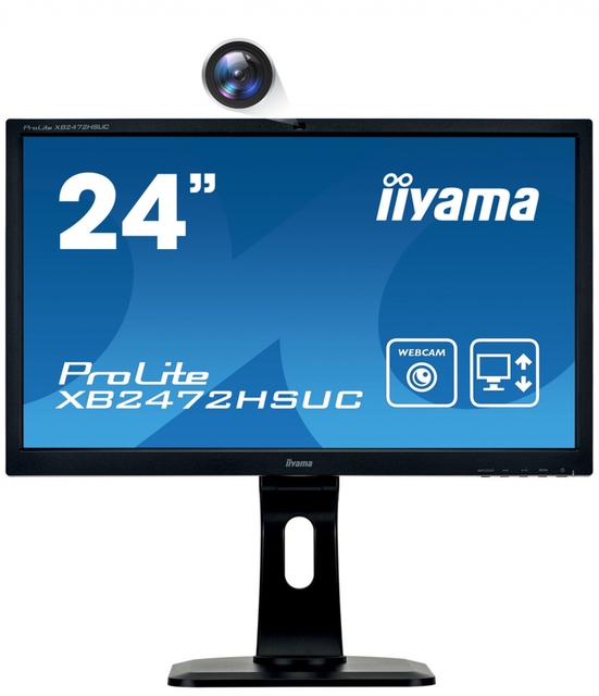 Monitor iiyama XB2472HSUC-B1 z kamerą do wideokonferencji