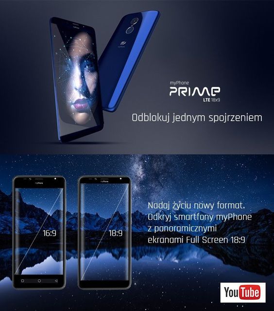Smartfon myPhone Prime 18x9 LTE
