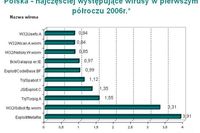 Najpopularniejsze wirusy I-VI 2006