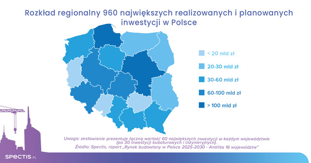 Gdzie powstaną największe inwestycje budowlane? Pomorze i Mazowsze na czele