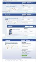 Przykłady stron phishingowych imitujących główną stronę logowania się Facebooka z formularzem rejest
