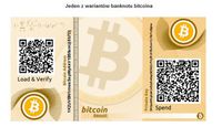 Jeden z wariantów banknotu bitcoina