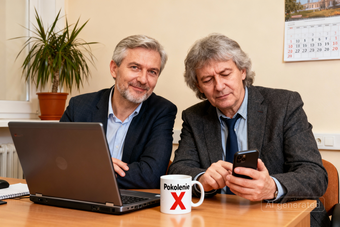 Pokolenie X walczy o przetrwanie: za starzy do pracy, za młodzi na emeryturę [© wygenerowane przez AI]