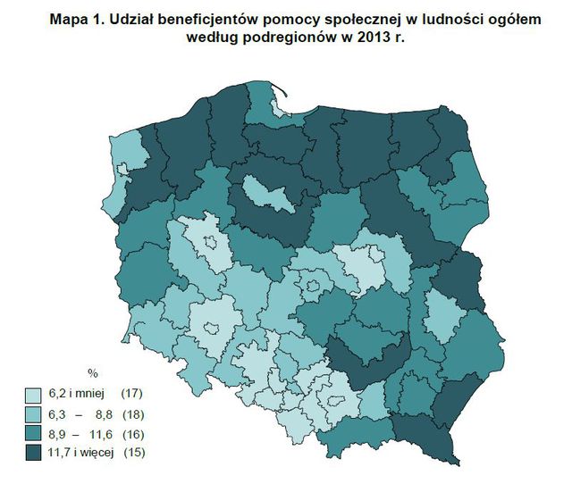 Środowiskowa pomoc społeczna w Polsce 2013