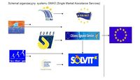 Schemat organizacyjny systemu SMAS (Single Market Assistance Services)