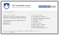 Aplikacja ESET Social Media Scanner