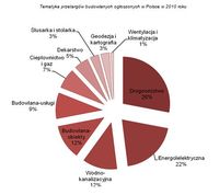 Tematyka przetargów budowlanych ogłoszonych w Polsce w 2010 roku
