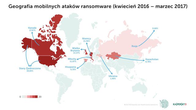 Mobilny ransomware nęka kraje rozwinięte