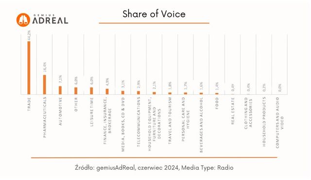 Reklama w internecie, telewizji i w radio VI 2024