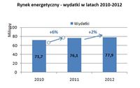 Rynek energetyczny - wydatki w latach 2010-2012