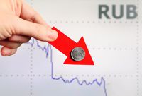Rubel spadł o 10 proc.