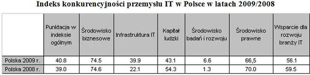 Sektor IT: ocena konkurencyjności 2009